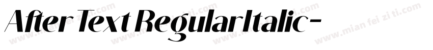 AfterText RegularItalic字体转换